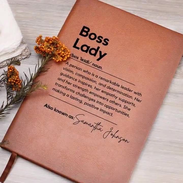 Personalized Boss Lady Journal Custom Gift for Boss Female Boss